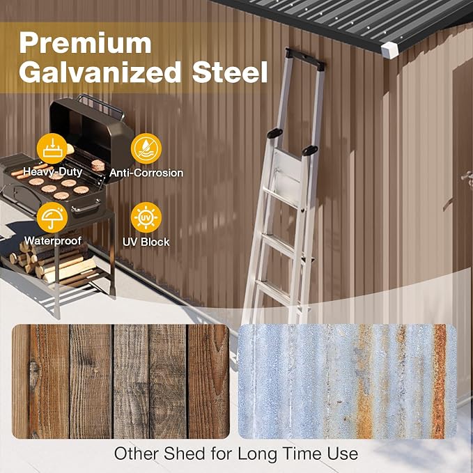 10x8 FT Outdoor Storage Shed - Image 7