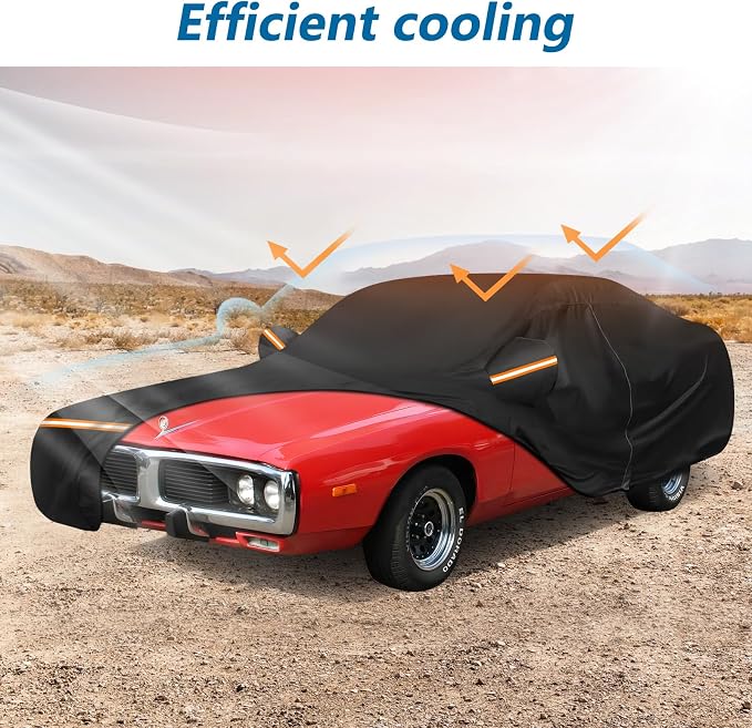 Car Cover for Dodge Charger 1968-1974, Waterproof 210D Oxford Cloth and Cotton - Image 4