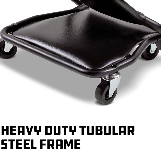 Powerbuilt 42-Inch Triplex Folding Creeper, Rolling Seat, and Brake Stool - Image 6