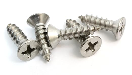 Bolt Dropper No. 8 x 3/4" Stainless Steel Flat Head Phillips Wood Screw - Image 4