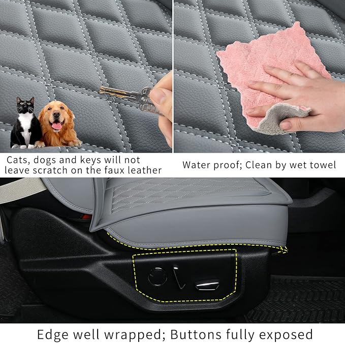 LUCKYMAN CLUB F150 Faux Leather Seat Covers Fit - Image 8
