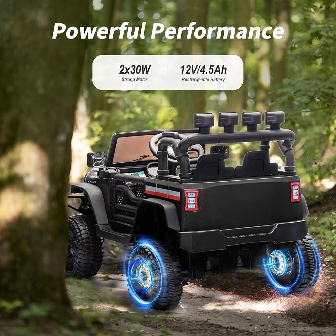 12V Kids Ride on Car Truck, Kids Electric Vehicles Car Ride on Toy - Image 4