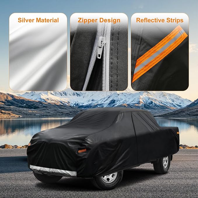 Kayme Truck Cover Custom Fit Dodge Ram 1500 Quad/Extended Cab Long Bed. Full - Image 3