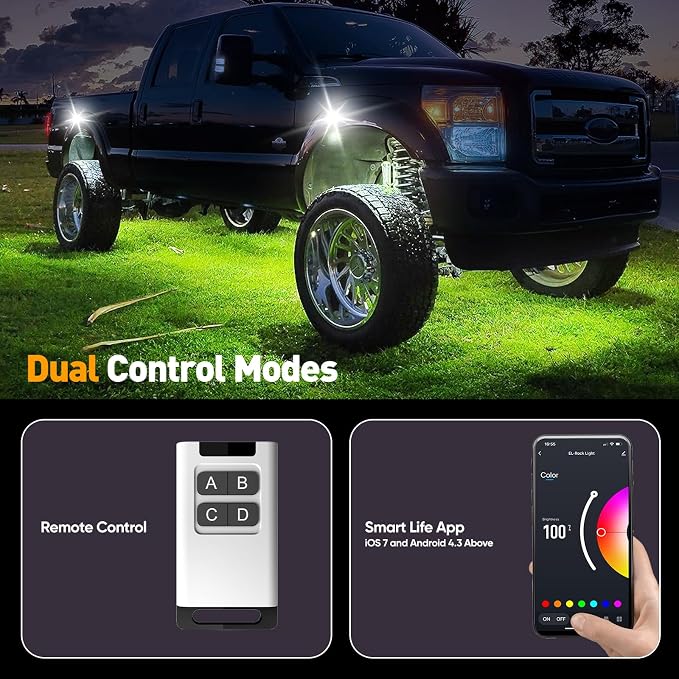 YiLaie 10 Pods LED Rock Lights for Trucks - Image 2