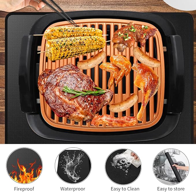 Heat Resistant Grill Mat, 15 x 18 inches Double-sided fireproof and waterproof - Image 4