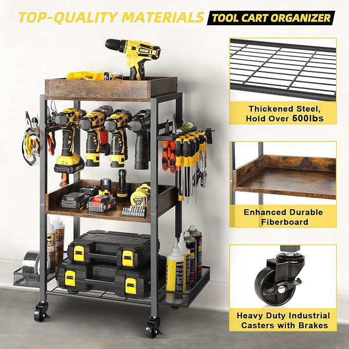 Power Tool Organizer Garage Storage Organization Shelving Tool Holder Drill - Image 6