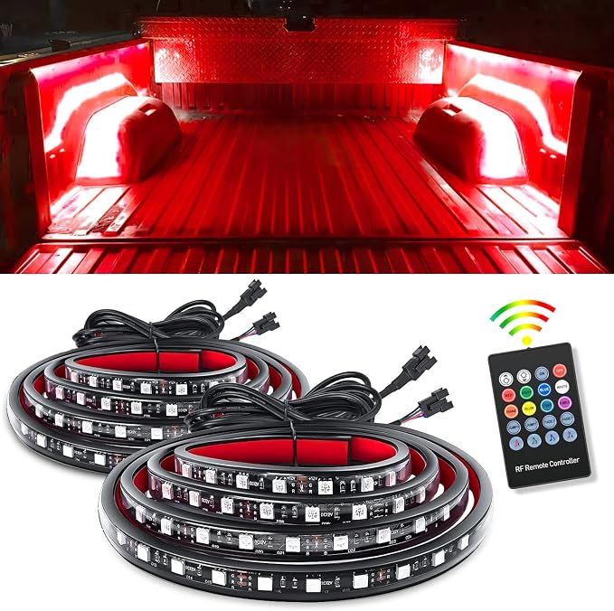 Nilight - TL-31 2PCS 60Inch RGB Truck Bed Light Strip Kit 180 LED RF Remote by Nilight