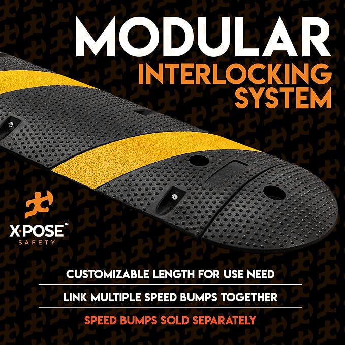 Speed Bump - Rubber Speed Hump Modular Interlocking Design - by Xpose Safety - Image 4