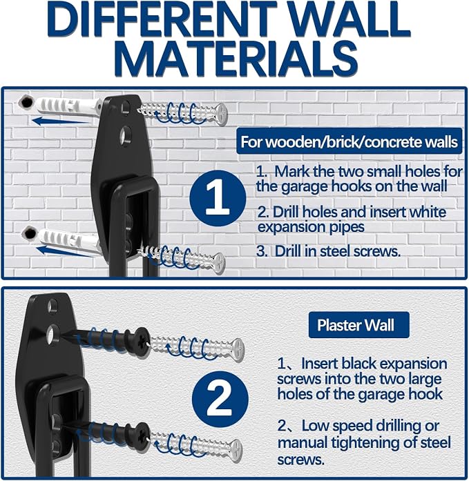 3-H Garden Hose Holder Wall Mount 4 Pack, Solid Steel Hose Hanger, Water Hose - Image 6