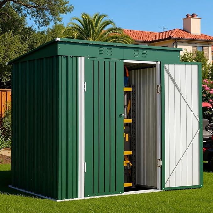 Bealife 6' x 4' Outdoor Storage Shed Clearance, Metal Outdoor Storage Cabinet by Bealife