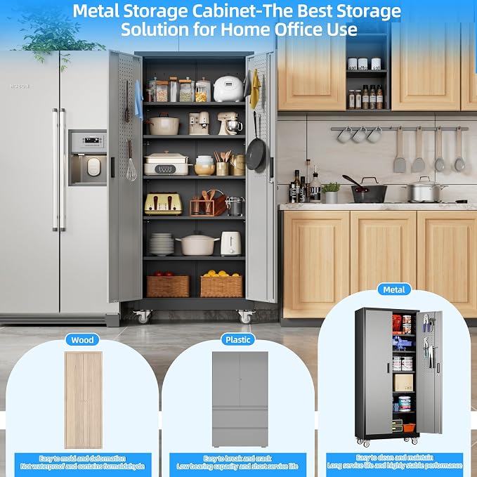 71" H×32" W×16" D Garage Storage Cabinet - Image 6