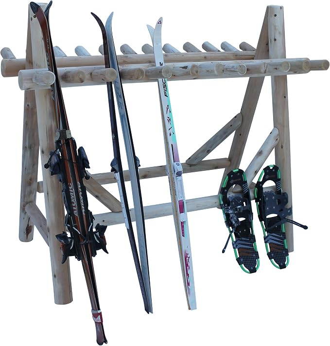 22-Place Freestanding Ski Log Racks, Pole Ski Holders, Garage Racks - Image 8
