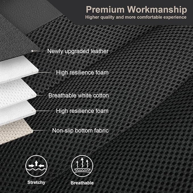 GIANT PANDA Front Car Seat Cover Custom Fit Toyota, 3D Air Mesh Car Seat Covers - Image 5