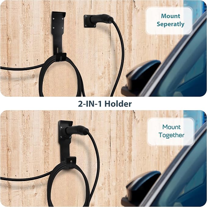 Tesla Charger Holder Wall Mount Kit, Wall Mount Cable Organizer Bracket - Image 4