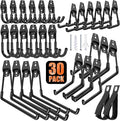 30 Pack Heavy Duty Garage Hooks, Solid Steel Wall Mount Hangers, by MIKRUI