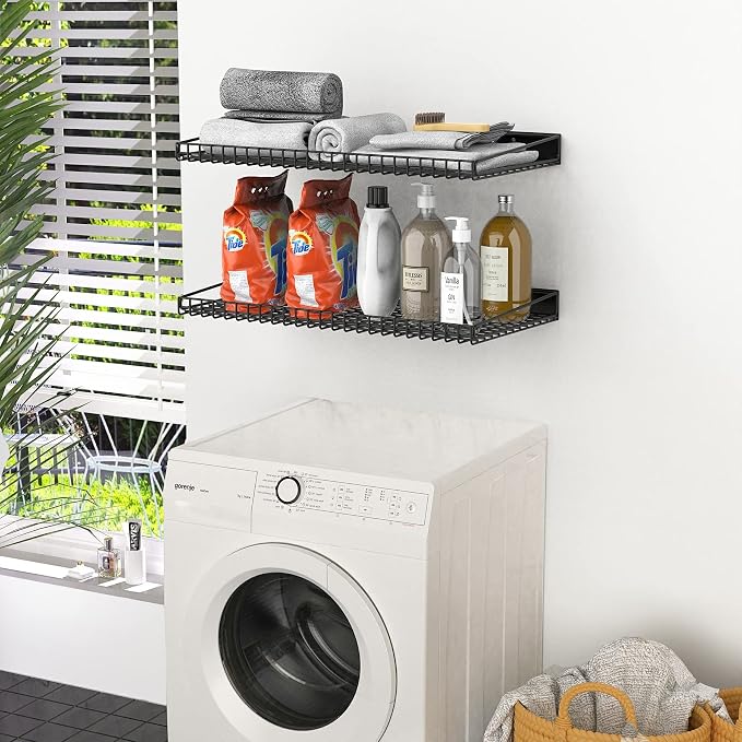 WALMANN Garage Wall Shelf, 4 Wall-Mounted Storage Shelves - Image 3
