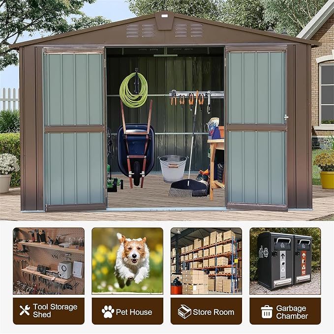 IKERY Metal Storage Shed - Image 4