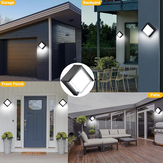 Outdoor Wall Light, 6000K Daylight Small Anti Rust Exterior Wall Lighting - Image 7