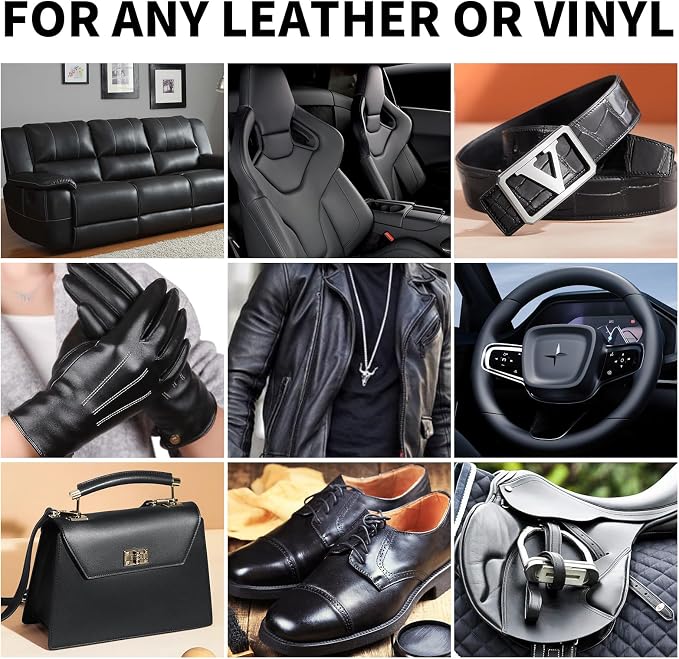 Leather Recoloring Balm, 8.5oz Leather Color Restorer, Leather Couch Scratch - Image 2