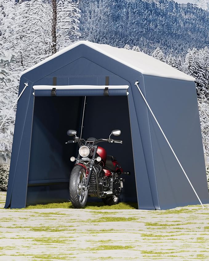 6x6 FT Motorcycle Shed, Durable Outdoor Motorcycle Storage Tent by Unknown