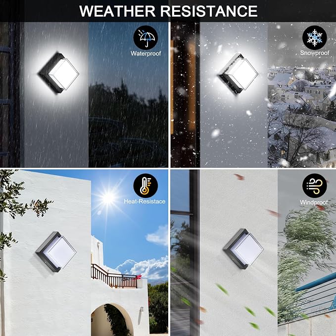 Exterior Wall Lights, Modern Waterproof Outdoor Wall Mount Lighting - Image 2