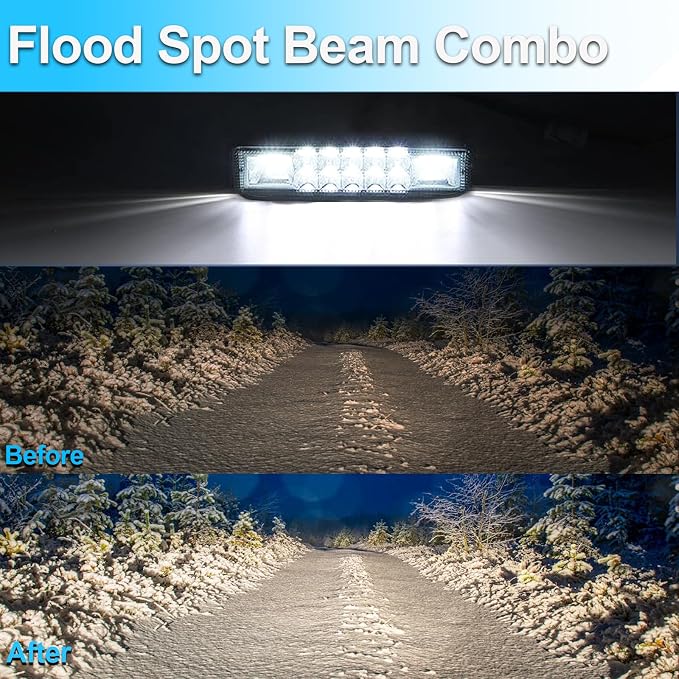 LIGBT 2PCS LED Light Bar 5.7 Inch Slim 60W Led Driving Lights Waterproof - Image 6