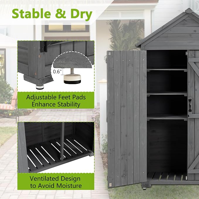 39.56"x 22.04"x 68.89" Outdoor Storage Cabinet - Image 4