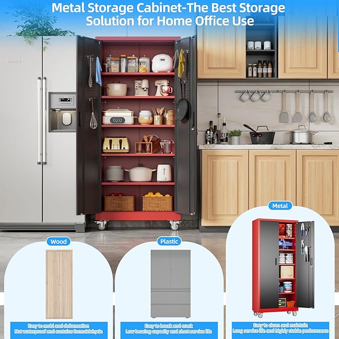 71" H×32" W×16" D Garage Storage Cabinet - Image 6
