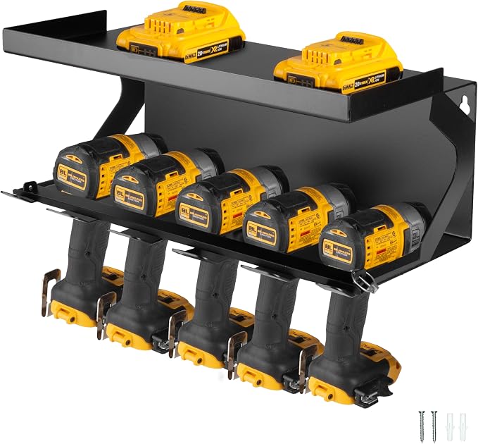 Metal Power Tool Organizer Wall Mount by IronForgeTools