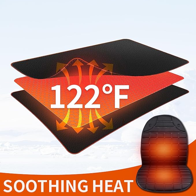 Heated Seat Covers, 2 Fast Heating Models Heated Seat Cushion Black - Image 3