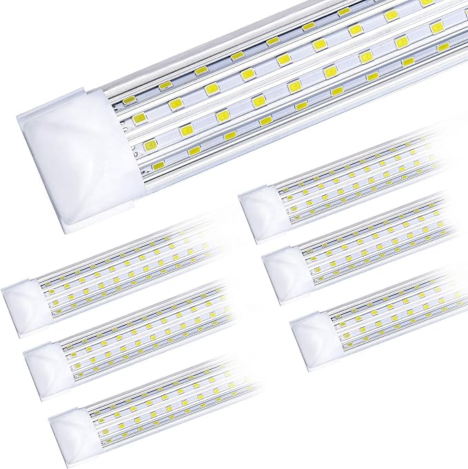 6 Pack, 8FT LED Shop Light Fixture, 144W 18500LM 5000K, Daylight White by DOUYIDOUBEST-LEDLIGHTING