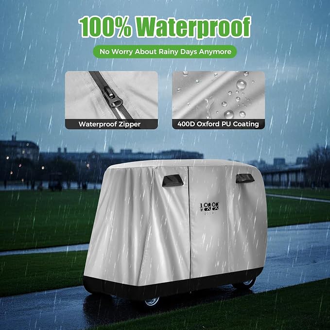 10L0L 4 Passenger Golf Cart Cover - Image 3