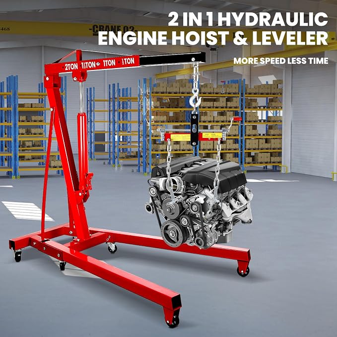 ​​Engine Lift, 2 Ton Engine Hoist Cherry Picker - Image 8