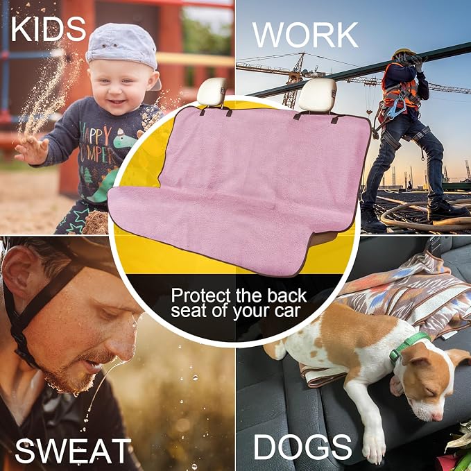 Back Seat Cover for Car Trucks Van SUV, Waterproof Rear Bench Towel Seat Covers - Image 6
