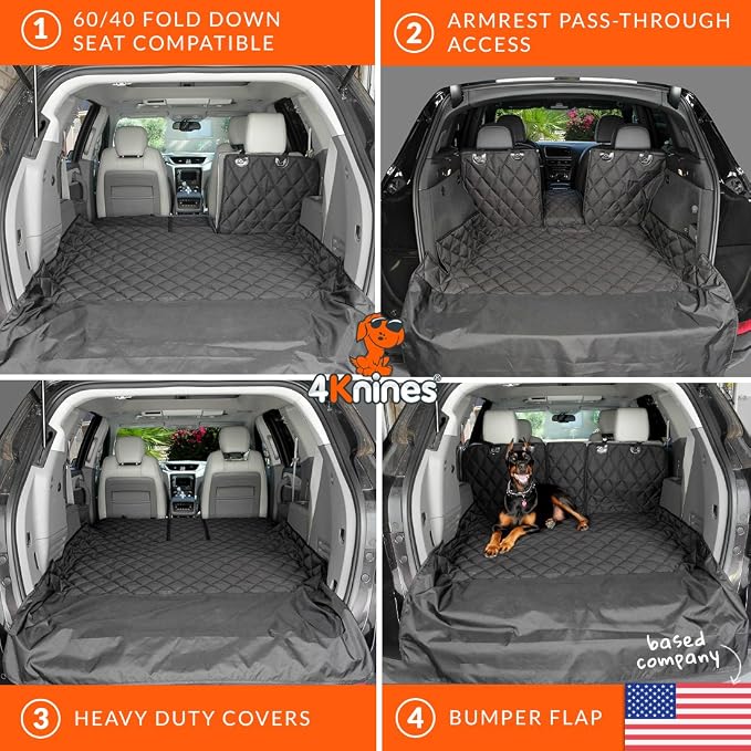 4Knines SUV Cargo Liner for Dogs, Trunk Mat for SUV, Durable Cargo Cover - Image 5