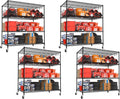 PrimeZone 4 Packs 55.5" W x 24" D x 80" H Heavy Duty Wire Storage Shelves by PrimeZone
