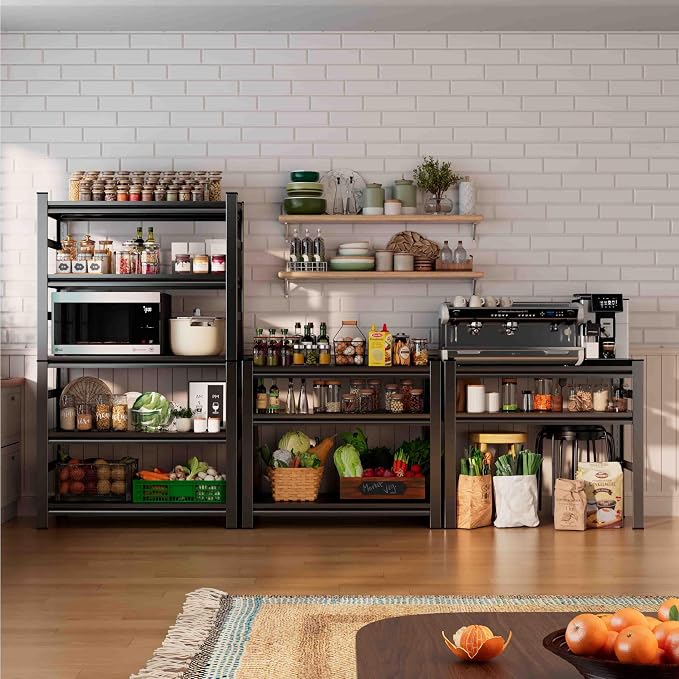72" H Metal Garage Shelving Unit 3500LBS Metal Storage Shelves 5 Tier - Image 8