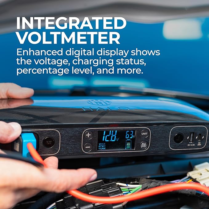 HALO Bolt Ultimate 2 Portable Car Battery Jump Starter | 130 PSI Air Compressor - Image 2