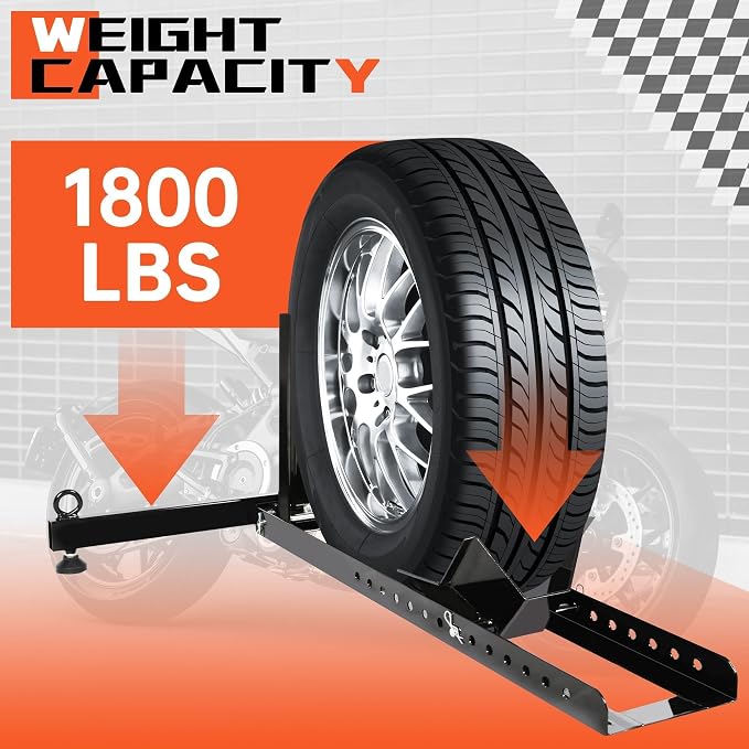 ECOTRIC Motorcycle Wheel Chock Stand Upright 1800lb Capacity, Adjustable - Image 5