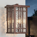2-Light Outdoor Wall Light E26 Base Metal Frame by ROSYSKY