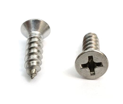 Bolt Dropper No. 8 x 3/4" Stainless Steel Flat Head Phillips Wood Screw - Image 3