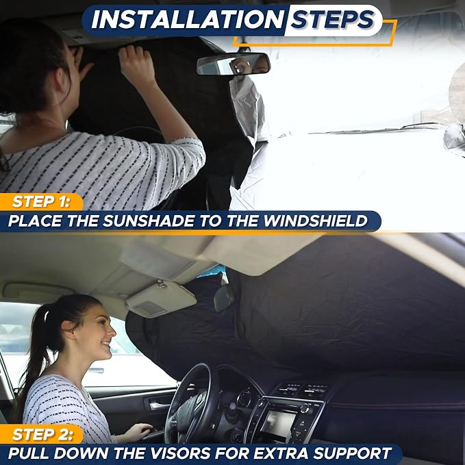 EcoNour Car Windshield Sunshade | Blocks 99% Heat & Keeps Interior Cool | - Image 9
