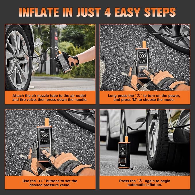 Saker Tire Inflator Portable Air Compressor - Image 8