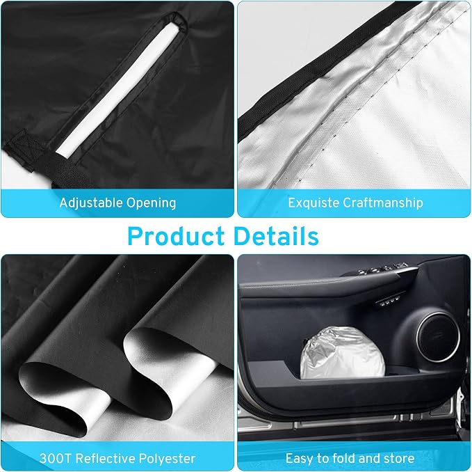 XHRING Windshield Sun Shade Sunshade Compatible - Image 5
