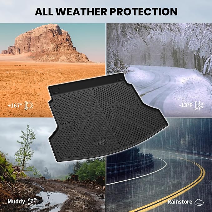 LASFIT Trunk Mat for Honda CRV 2012-2016, All Weather Custom Fit TPE Cargo Mat - Image 6
