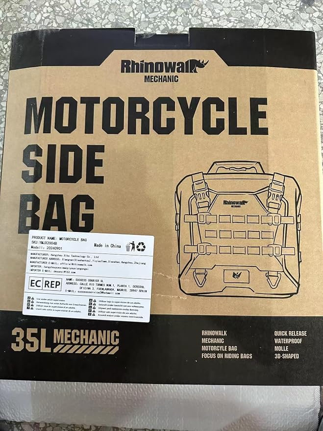 Rhinowalk Motorcycle Saddlebag 35L Waterproof, Quick Release Motorbike Side Bag - Image 10