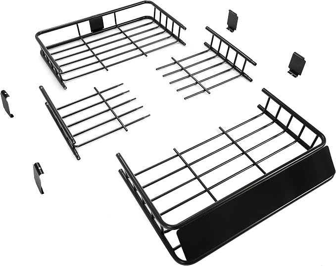 ECOTRIC 67" x 39" x 5.1'' Universal Roof Rack Cargo Carrier Basket - Image 9