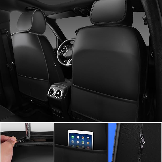 CAR PASS Nappa Leather Car Seat Covers Front Seats, Luxury Seat Protector - Image 3