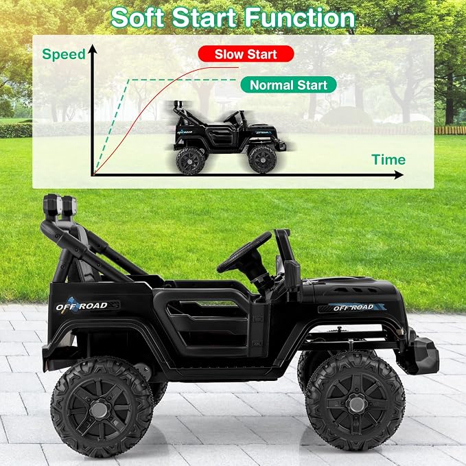 Costzon 12V Kids Ride on Truck Car, Electric Vehicle w/Remote Control, Threaded - Image 8