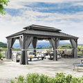 Aoxun 12' X 20' Hardtop Gazebo, Aluminum Outdoor Gazebo by Aoxun